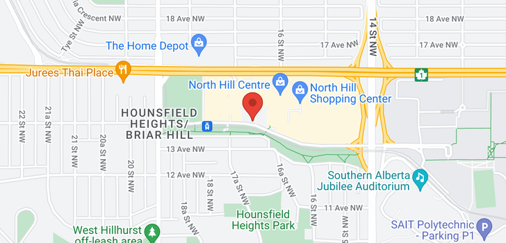 map of 404 1726 14 Avenue NW